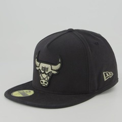 Boné Unissex New Era Chicago Bulls 5950 NBA Aba Reta - Foto 1
