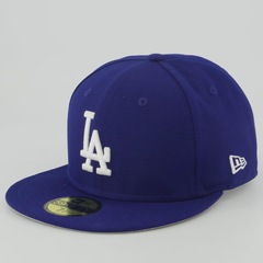 Boné Unissex New Era Los Angeles Dodgers 5950 Classics MLB Aba Reta - Foto 1