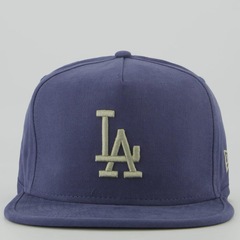 Boné Unissex New Era Los Angeles Dodgers Quilted 5950 MLB Aba Reta - Foto 2