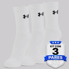 Kit 3 Pares de Meia Cano Médio Under Armour Performance Masculino - Foto 2