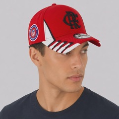Boné Unissex New Era Flamengo 940 NFL Brasil Game 2026 Team Aba Curva - Foto 6