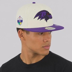 Boné Unissex New Era Baltimore Ravens 950 NFL Brasil Game Aba Reta - Foto 7