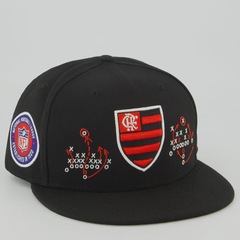 Boné Unissex New Era Flamengo 5950 NFL Brasil Game 2026 Aba Reta - Foto 3
