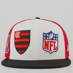 Boné Unissex New Era Flamengo 5950 NFL Brasil Game 2026 Dual Aba Reta - Foto 2