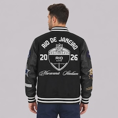 Jaqueta Masculina New Era NFL Brasil Game 2026 Varsity - Foto 4