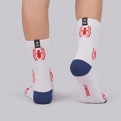Kit 3 Pares de Meia Cano Médio adidas Homem Aranha Infantil - Foto 4