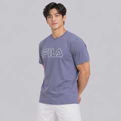 Camiseta Fila Regular Letter Outline Basic Masculina - Foto 2