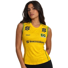 Camiseta Regata Brasil Vôlei Volt 2026 Jogo 1 - Feminina - Foto 2