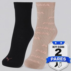 Kit2 Pares de Meia Cano Médio Puma Feminina - Foto 5