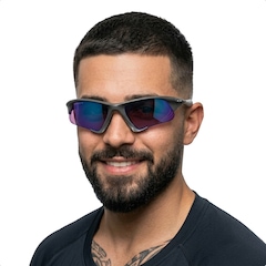 Óculos de Sol Oakley Unissex Suture Jacket Prizm Sapphire Polarized - Foto 3