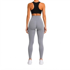 Calça Legging Feminina NFOX Canelada Fitness Empina Bumbum Academia - Foto 2