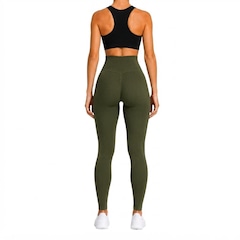 Calça Legging Feminina NFOX Canelada Fitness Empina Bumbum Academia - Foto 2