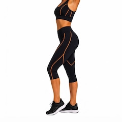 Conjunto Corsário Fitness Feminino NFOX Capri e Top Cropped para Academia Ciclismo Yoga - Foto 3
