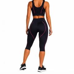 Conjunto Corsário Fitness Feminino NFOX Capri e Top Cropped para Academia Ciclismo Yoga - Foto 2