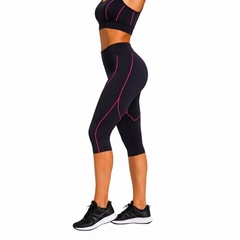 Conjunto Corsário Fitness Feminino NFOX Capri e Top Cropped para Academia Ciclismo Yoga - Foto 3
