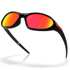 Óculos de Sol Oakley Portal Jacket Polished Black Prizm Ruby - Foto 4