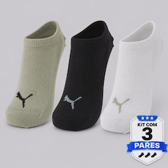 Kit 3 Pares de Meia Puma Sapatilha Invisível Feminino - Foto 7