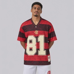Camisa do Flamengo Football Oversized Rubro Negro Masculina - Foto 1