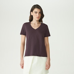 Camiseta Fila Regular V Basic Classic Feminina - Foto 1