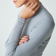 Blusa Manga Longa Fila Essentials Rib Feminina - Foto 4