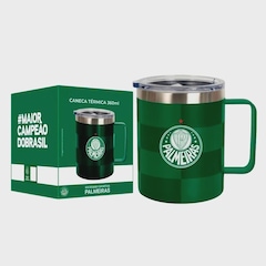 Caneca Térmica Palmeiras Allmix com Tampa - 360ml - Foto 2