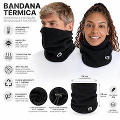 Bandana Tubular Pescoço Galapagos Fleece Ártico Thermo - Adulto - Foto 5