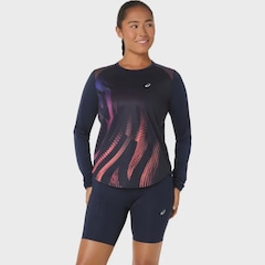 Camiseta Asics Manga Longa Road Graphic Ls Top - Feminina - Foto 2