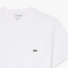 Camiseta Lacoste Pima Leve com Gola V - Foto 5
