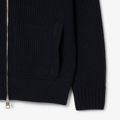 Suéter Lacoste com Zíper de Gola Alta de Lã Cardada Masculino - Foto 6
