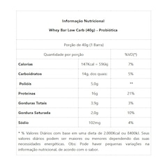 Whey Bar Low Carb Probiótica - Amendoim - 40g - Foto 2