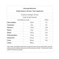 Sineflex Hardcore Power Supplements (120 caps) - Foto 3