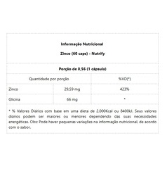 Zinco Nutrify - 60 Cápsulas - Foto 2
