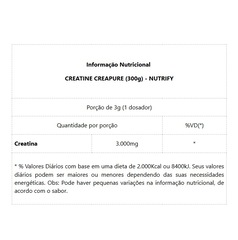 Creatine Creapure Nutrify - 300g - Foto 2