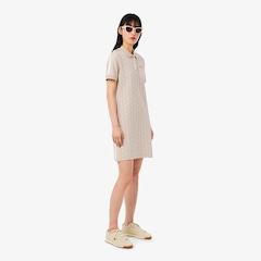 Vestido Polo Lacoste Slim Fit em Jacquard Monograma Feminina - Foto 3