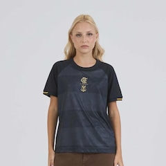 Camisa do Flamengo Solto Raglan Braziline Feminina - Foto 1