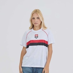 Camisa do Flamengo Jeito Raglan Braziline Feminina - Foto 1