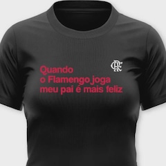 Camiseta do Flamengo Quando O Flamengo Joga Braziline Feminina - Foto 2
