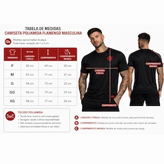 Camiseta do Flamengo com Logo Gel Masculina - Foto 4