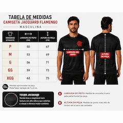 Camiseta do Flamengo Jacquard Dry Fit Licenciada Masculina - Foto 4