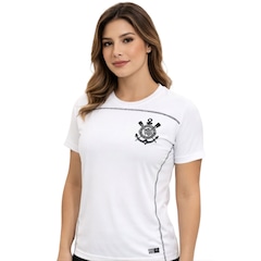 Camiseta do Corinthians Coimbra Fitness Estampada Licenciada - Feminina - Foto 2