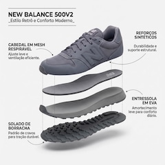 Tênis Masculino New Balance 500V2 - Foto 3
