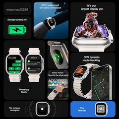 Relógio Smartwatch Microwear Ultra 5 Plus Super AMOLED 8ATM - Foto 4