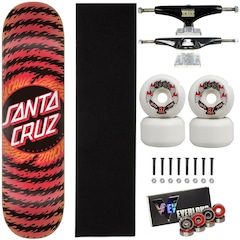 Skate Santa Cruz Flame Montado 8.0 Stick Next 57mm Abec 15 - Foto 1