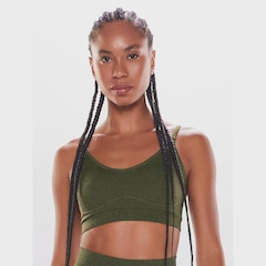 Top Alça Reta Body For Sure Liso Olive Tree - Feminino - Foto 2