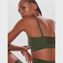 Top Alça Reta Body For Sure Liso Olive Tree - Feminino - Foto 5