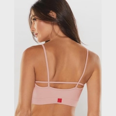 Top Alça Reta Fina Body For Sure Liso Blush - Feminino - Foto 2