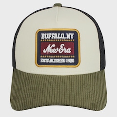 Boné Masculino New Era Patch Cord EF Trucker Beige Navy - Aba Curva - Foto 2