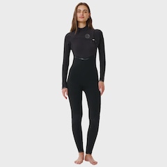 Long John Rip Curl Feminino E-Bomb Chest Zip Black - 3/2mm - Foto 2