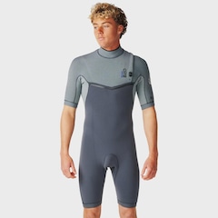 Short John Rip Curl Masculino E-Bomb Zip Free Charcoal Grey - 2/2mm - Foto 4
