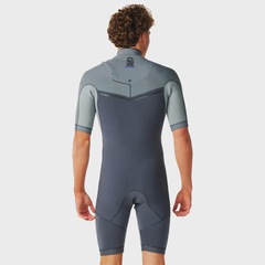 Short John Rip Curl Masculino E-Bomb Zip Free Charcoal Grey - 2/2mm - Foto 6
